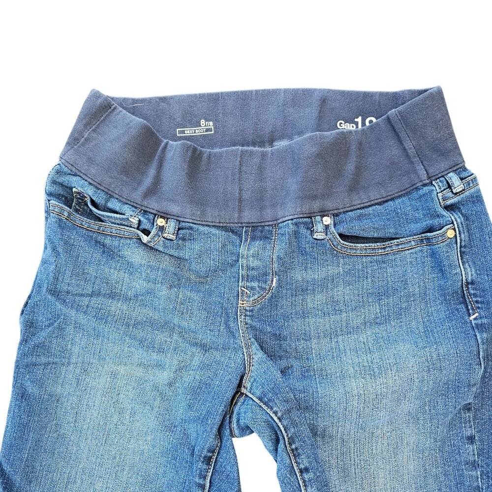 Sexy Boot Cut Gap 1969 Maternity jeans under belly size 8R - Picture 3 of 10